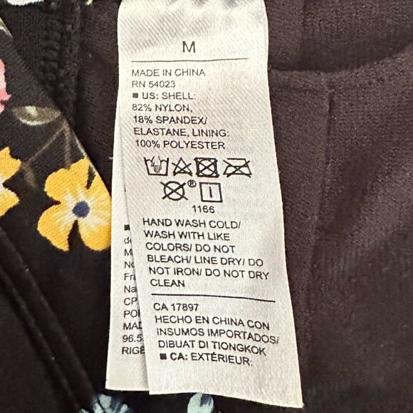 Old Navy One Shoulder Black Floral Bikini Top - Picture 4 of 5